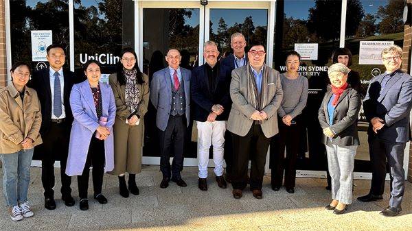 Photo of board members visiting Western Sydney University