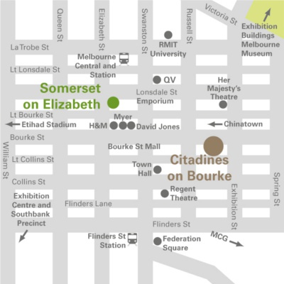 Location of Chinese Medicine Board forum at Citadines on Bourke Melbourne, 131–135 Bourke Street, Melbourne