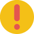 Exclamation mark icon. 